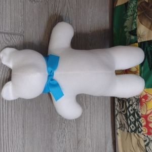 Vintage Style Polar Bear Themed Joy Bear w/ Blue Ribbon